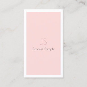 Tarjeta De Visita Diseño de Monograma Elegante Minimalista Lujo Senc