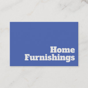 Tarjeta De Visita Diseño de muebles caseros audaces y claros
