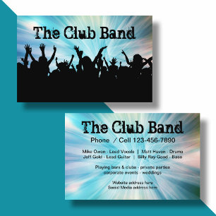 Tarjeta De Visita Diseño de multitudes de banda de música en Guay
