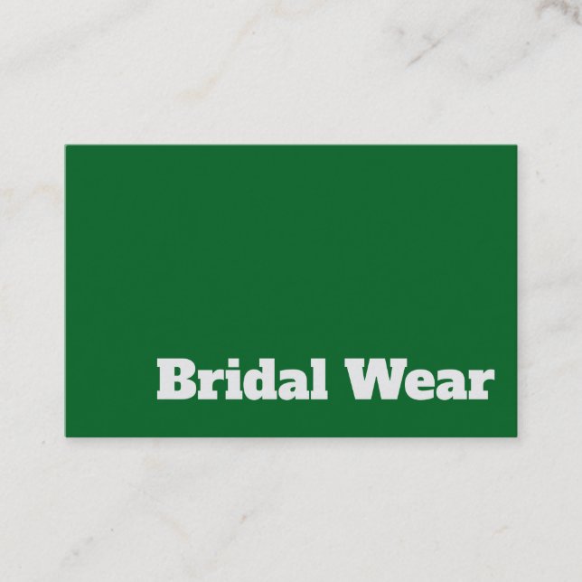 Tarjeta De Visita Diseño de novias audaces y claras (Anverso)
