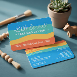 Tarjeta De Visita Diseño de onda de arcoíris juguetón