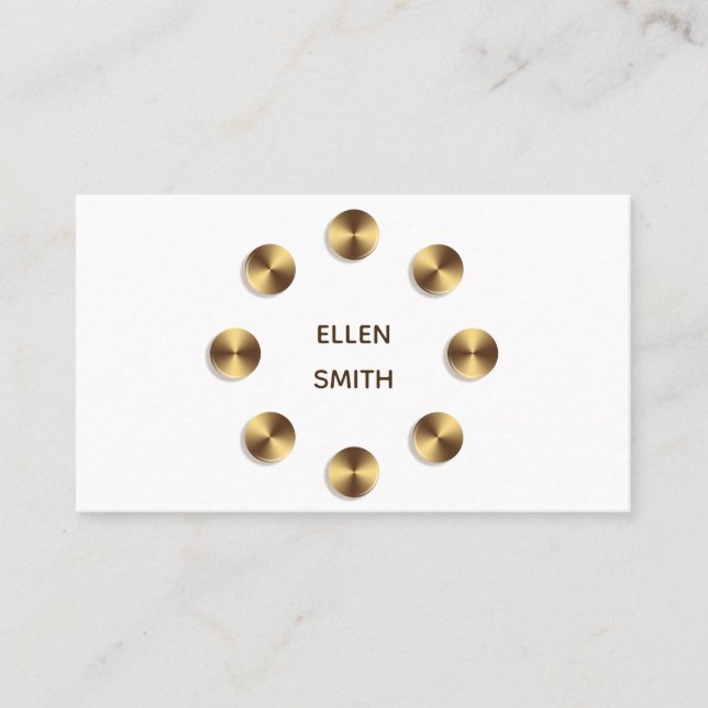 Tarjeta De Visita Diseño de oro abstracto del elemento de los (Anverso)