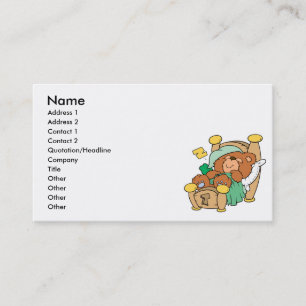 Tarjeta De Visita diseño de oso de peluche durmiendo tontamente