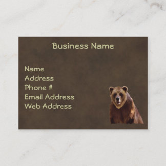 Tarjeta De Visita Diseño de oso para partidarios de la vida animal y