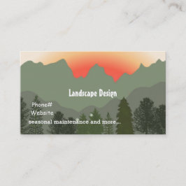 Tarjeta De Visita Diseño de paisaje al amanecer