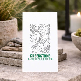 Tarjeta De Visita Diseño de Paisaje de Topografía Moderna