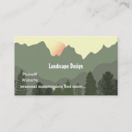 Tarjeta De Visita Diseño de paisajes y mantenimiento
