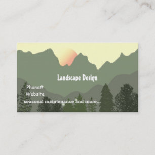 Tarjeta De Visita Diseño de paisajes y mantenimiento