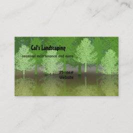 Tarjeta De Visita Diseño de paisajismo del bosque de árboles