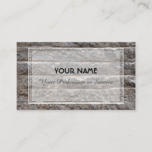 Tarjeta De Visita Diseño de pared de ladrillo de roca de piedra natu
