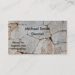 Tarjeta De Visita Diseño de pared de piedra de dentista