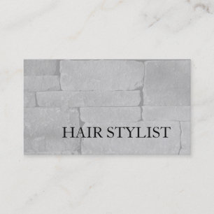 Tarjeta De Visita Diseño de pared gris para estilista de cabello mod