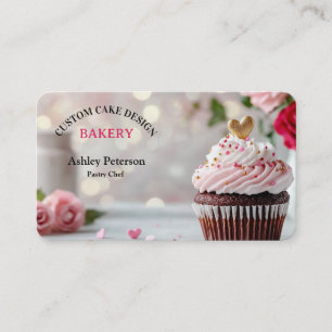 Tarjeta De Visita Diseño de Pastel Personalizado Elegante Decoración