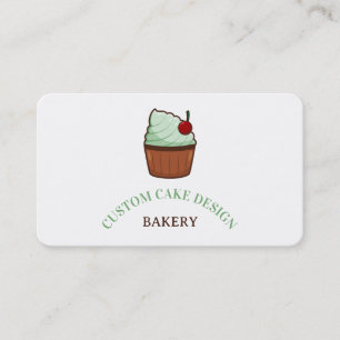 Tarjeta De Visita Diseño de Pastel Personalizado Elegante Decoración
