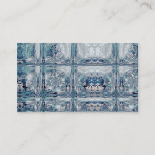 Tarjeta De Visita Diseño de patrón de impresión de cubo azul de h