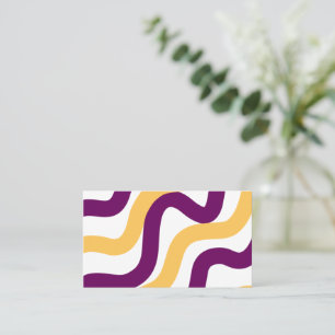 Tarjeta De Visita Diseño de patrones ondulados de líneas de curvas r