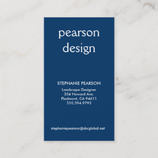 Tarjeta De Visita diseño de Pearson, dirección 1, dirección 2,