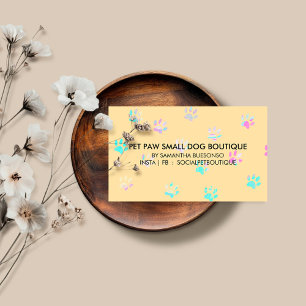 Tarjeta De Visita Diseño de peluquería para mascotas Boutique Canina