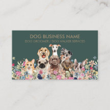Diseño de Perros Dibujando Flores
