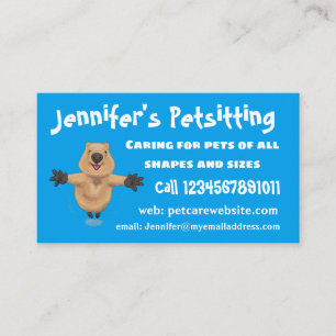 Tarjeta De Visita Diseño de personalizados de quokka saltando feliz