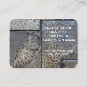 Tarjeta De Visita Diseño de Piedra Petoskey