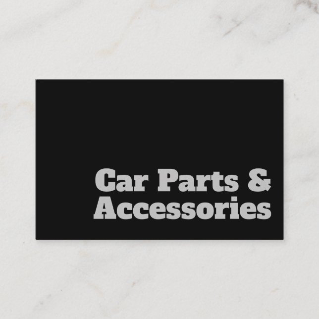 Tarjeta De Visita Diseño de piezas y accesorios de automóviles audac (Anverso)