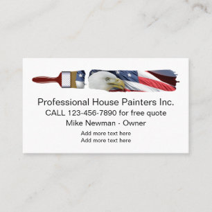 Tarjeta De Visita Diseño de pintor de casas patrióticas