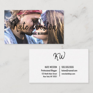 Tarjeta De Visita Diseño de plantilla de fotografía personalizado