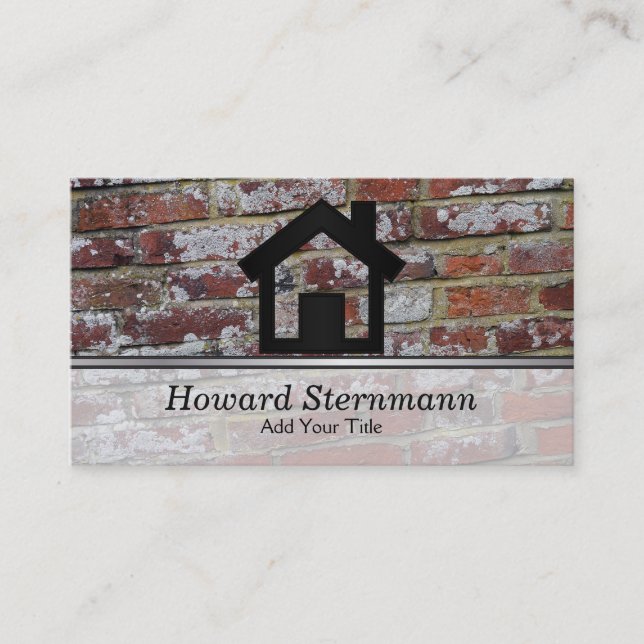 Tarjeta De Visita Diseño de plantilla de ladrillo (Anverso)