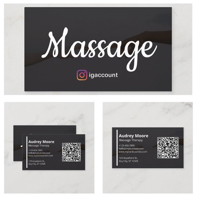 Tarjeta De Visita Diseño de plantillas de terapia de masaje (Massage Therapy Templates Design Business Card
)