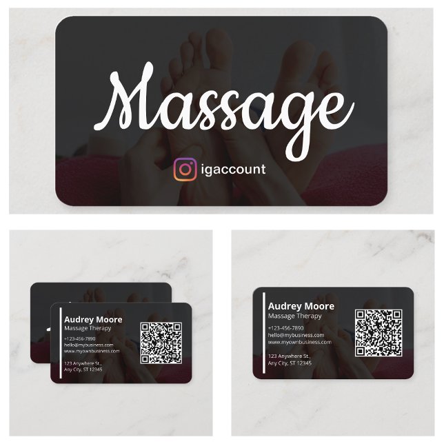 Tarjeta De Visita Diseño de plantillas de terapia de masaje de refle (Reflexology Massage Therapy Templates Design Business Card
)