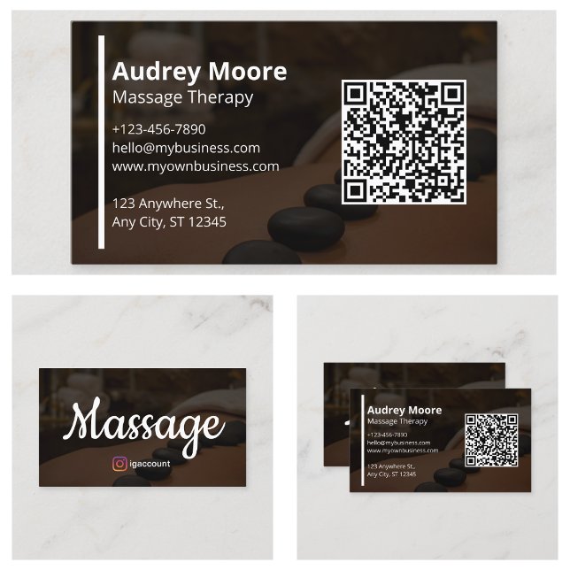 Tarjeta De Visita Diseño de plantillas de terapia de masaje profesio (Professional Massage Therapy Templates Design Business Card
)