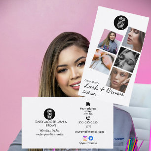 Tarjeta De Visita Diseño de Portafolio Fotográfico de Pestañas y Cej