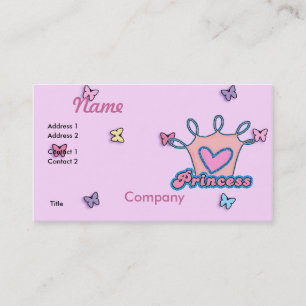 Tarjeta De Visita Diseño de Princesa Brillante