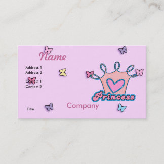 Tarjeta De Visita Diseño de Princesa Brillante