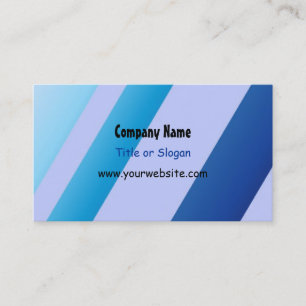 Tarjeta De Visita Diseño de raya azul elegante
