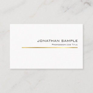 Tarjeta De Visita Diseño de raya dorada elegante profesional chic si