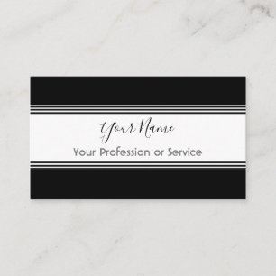 Tarjeta De Visita Diseño de rayas minimalistas para servicios elegan