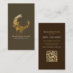 Tarjeta De Visita Diseño de remolino de pintura de hoja de camuflaje