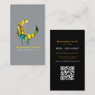 Tarjeta De Visita Diseño de remolino de pintura de vidrio emplomado