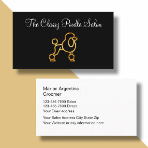 Tarjeta De Visita Diseño de salón Mascota con clase