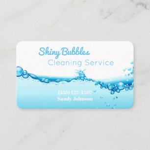 Tarjeta De Visita Diseño de salpicaduras de agua Servicios de limpie