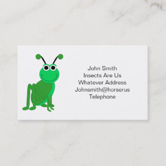 Tarjeta De Visita Diseño de saltamontes