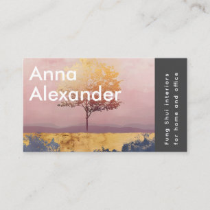 Tarjeta De Visita Diseño de serenidad rosa 6