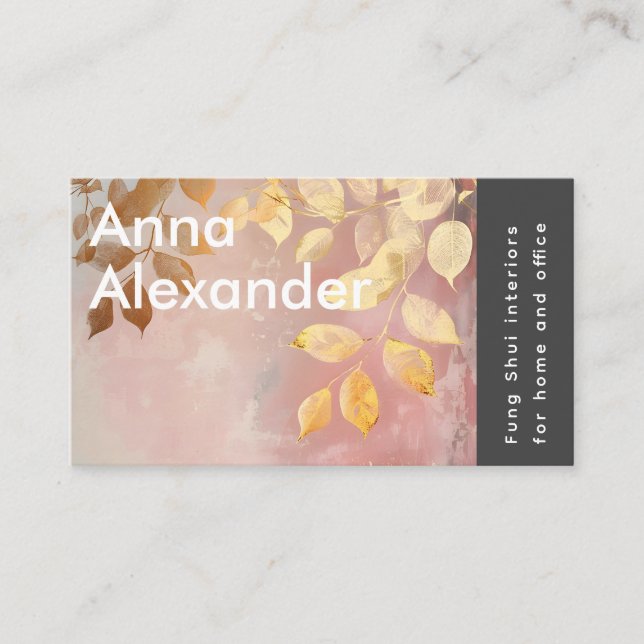 Tarjeta De Visita Diseño de serenidad rosa 9 (Anverso)