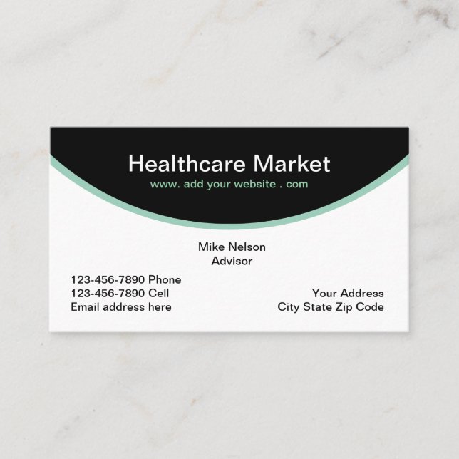 Tarjeta De Visita Diseño de servicios de atención médica (Anverso)