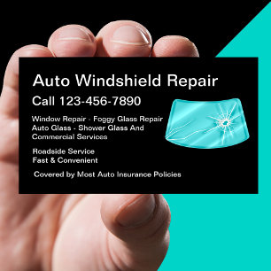 Tarjeta De Visita Diseño de servicios de reparación de vidrio para a