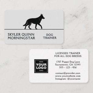 Tarjeta De Visita Diseño de siluetas de mascotas lindas - Perros en 