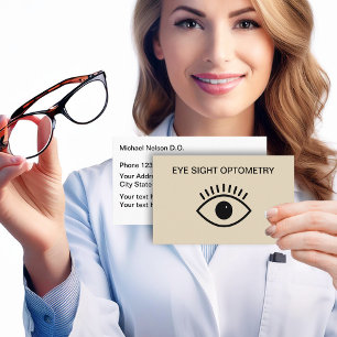 Tarjeta De Visita Diseño de símbolo de ojo de optometrista