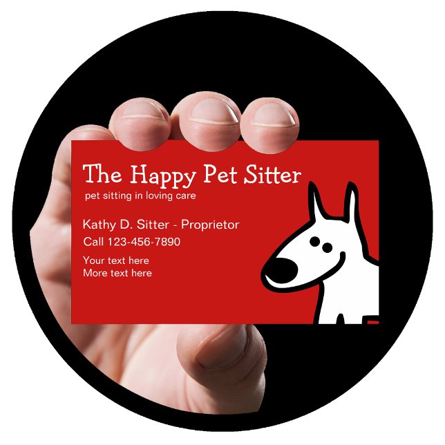 Tarjeta De Visita Diseño de sitio simple Mascota (Subido por el creador)